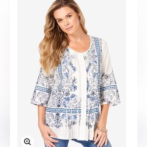 Monique Printed Big Shirt- 20W